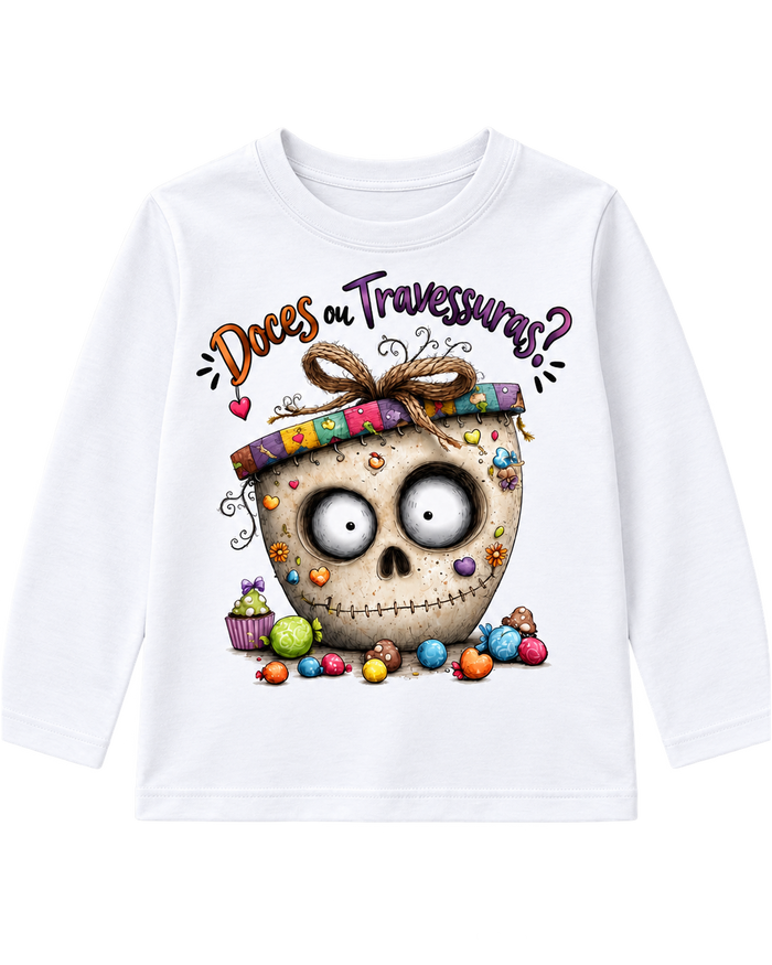 Camisola Infantil Halloween "Doces ou Travessuras?"