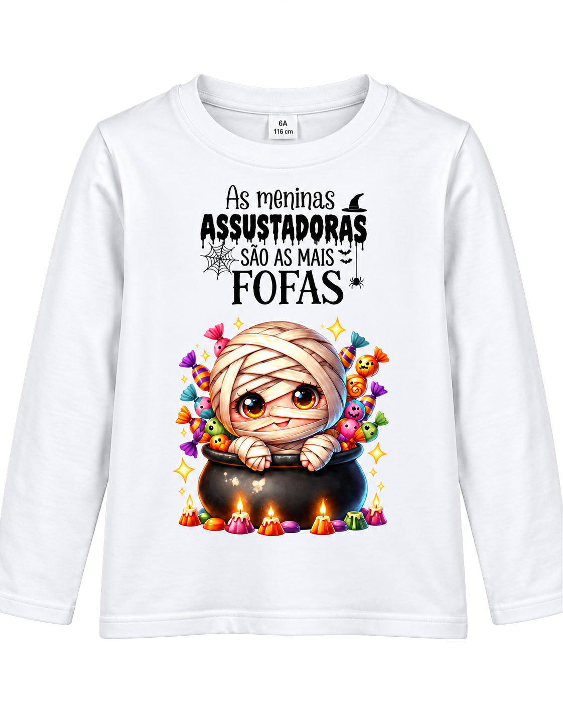 Camisola Infantil Halloween – As Meninas Assustadoras São as Mais Fofas