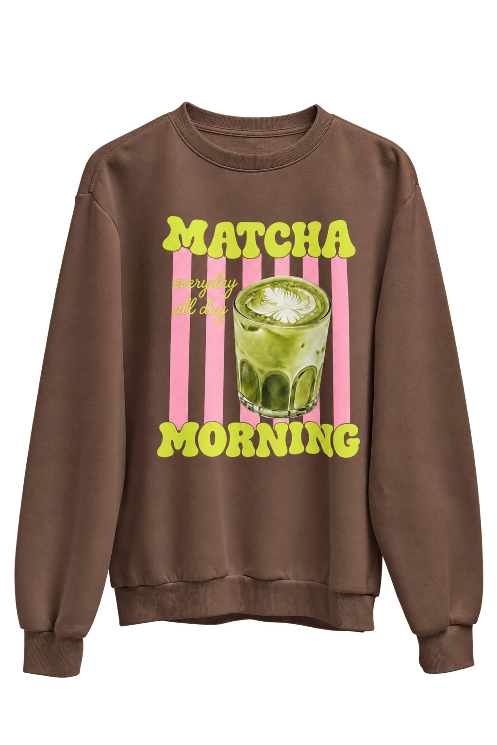 Sweat Adulto S/ Capuz – Matcha Morning