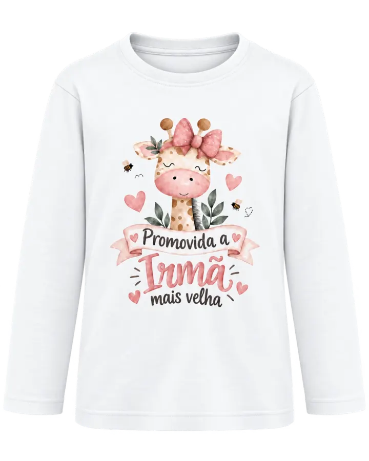 T-shirt de Manga Comprida Criança "Irmã Mais Velha"