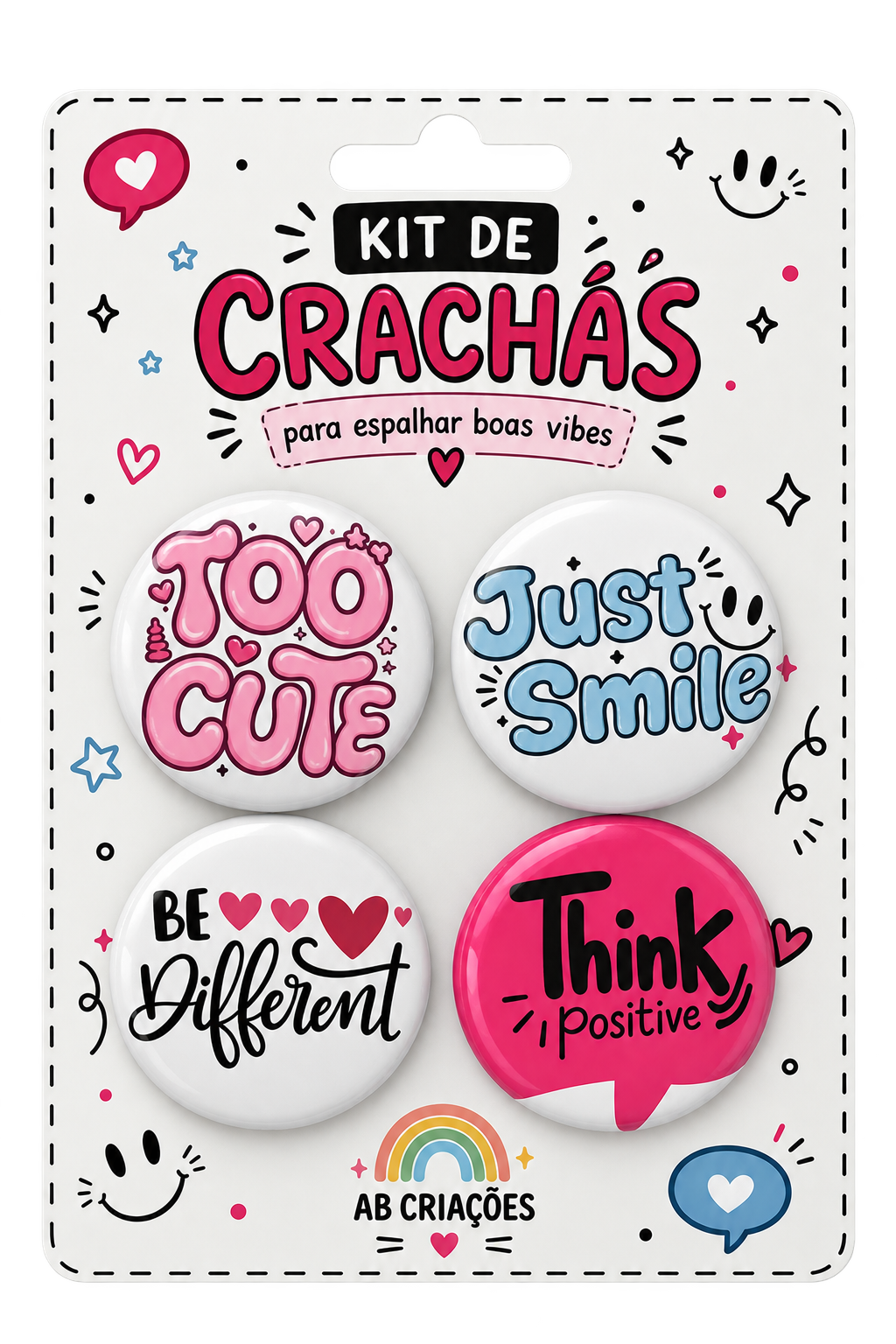Kit de Crachás Boas Vibes