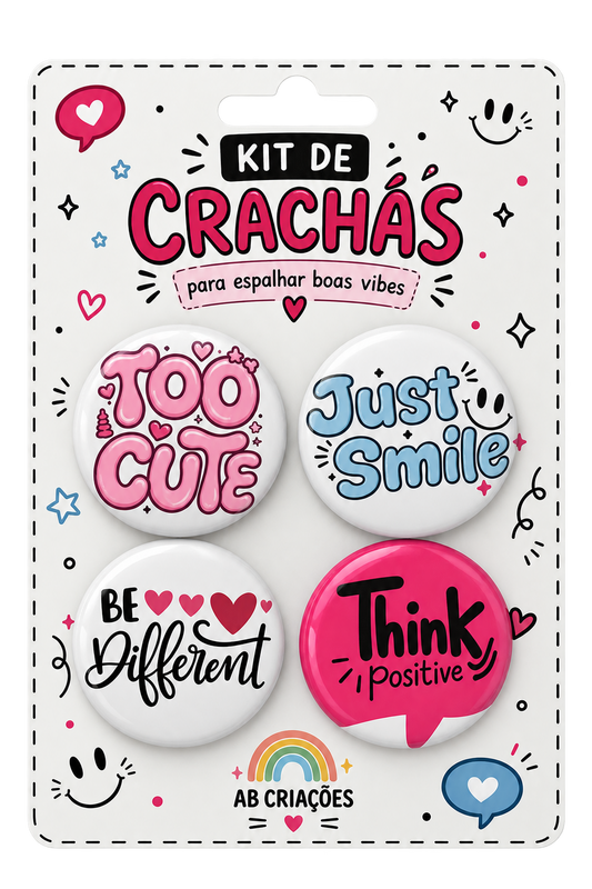 Kit de Crachás Boas Vibes