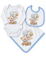 Conjunto — Conjunto de Bebé Ursinho c/ Balões