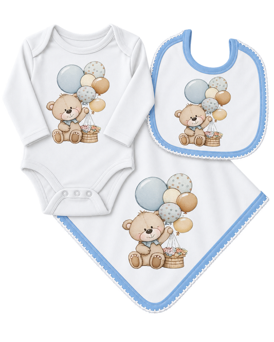 Conjunto de Bebé Ursinho c/ Balões
