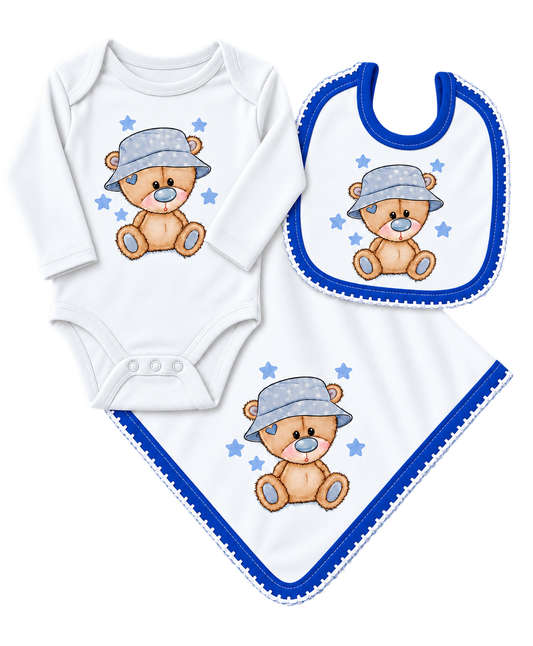Conjunto de Bebé Ursinho c/ Estrelas