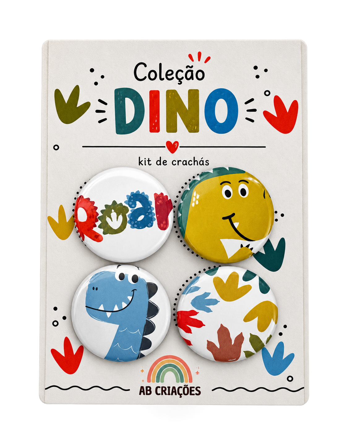 Kit de Crachás Coleção Dino