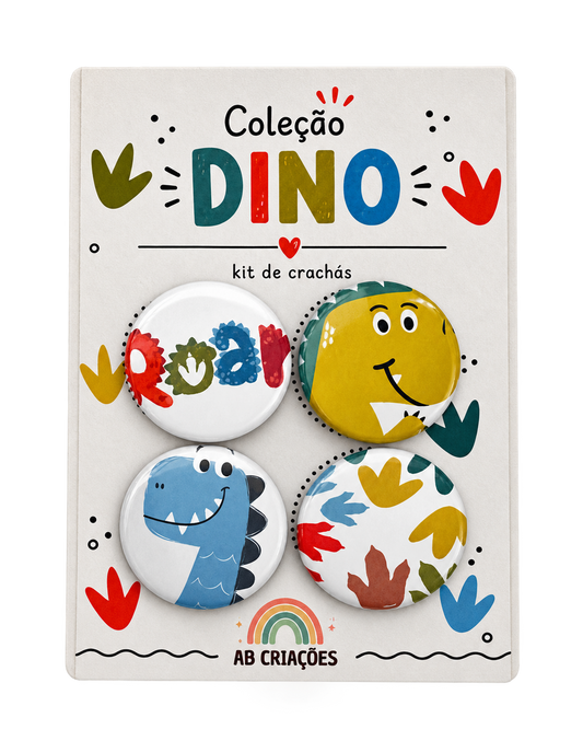 Kit de Crachás Coleção Dino