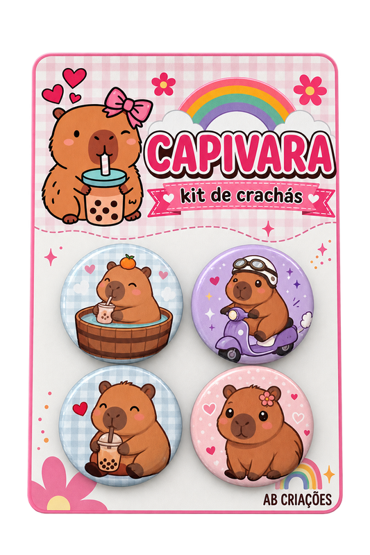 Kit de Crachás Capivara