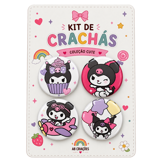 Kit de Crachás Coleção Cute