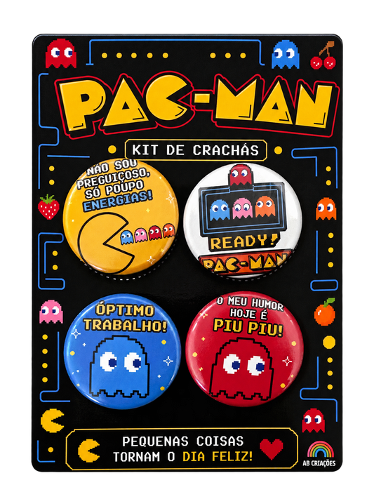Kit de Crachás Pac-Man