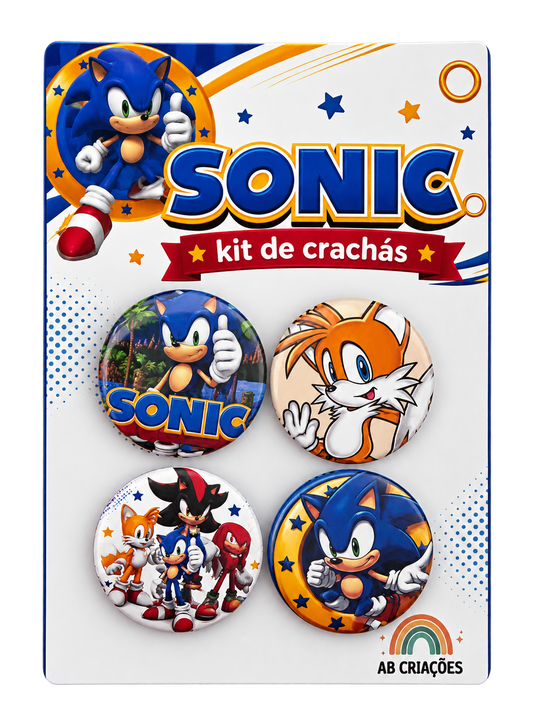 Kit de Crachás Sonic