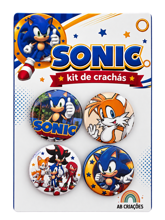 Kit de Crachás Sonic