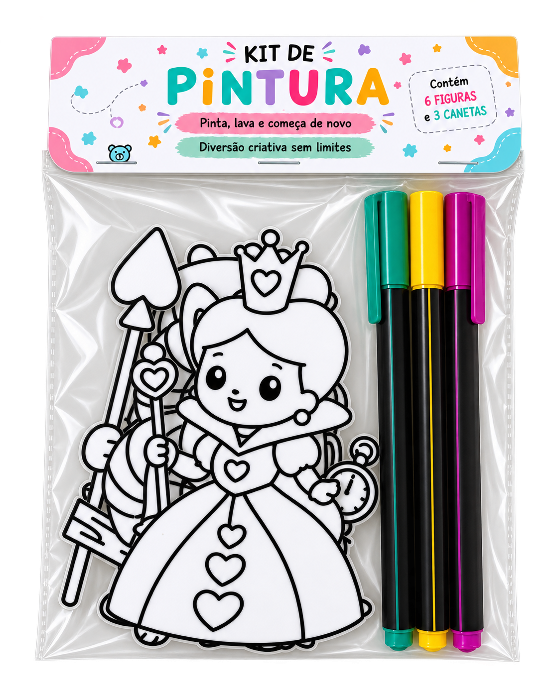 Kit de Pintura Lavável – País das Maravilhas