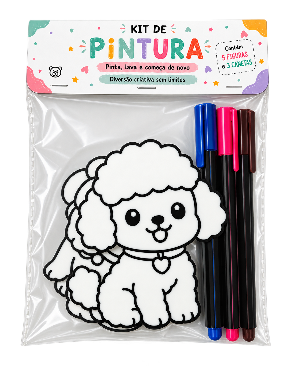 Kit de Pintura Lavável – Cães