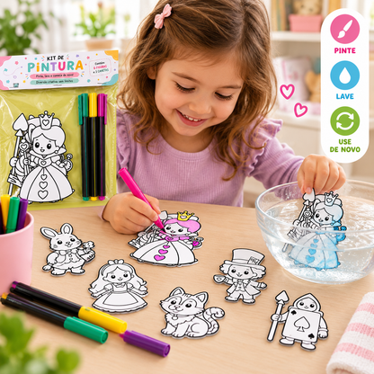 Kit de Pintura Lavável – País das Maravilhas
