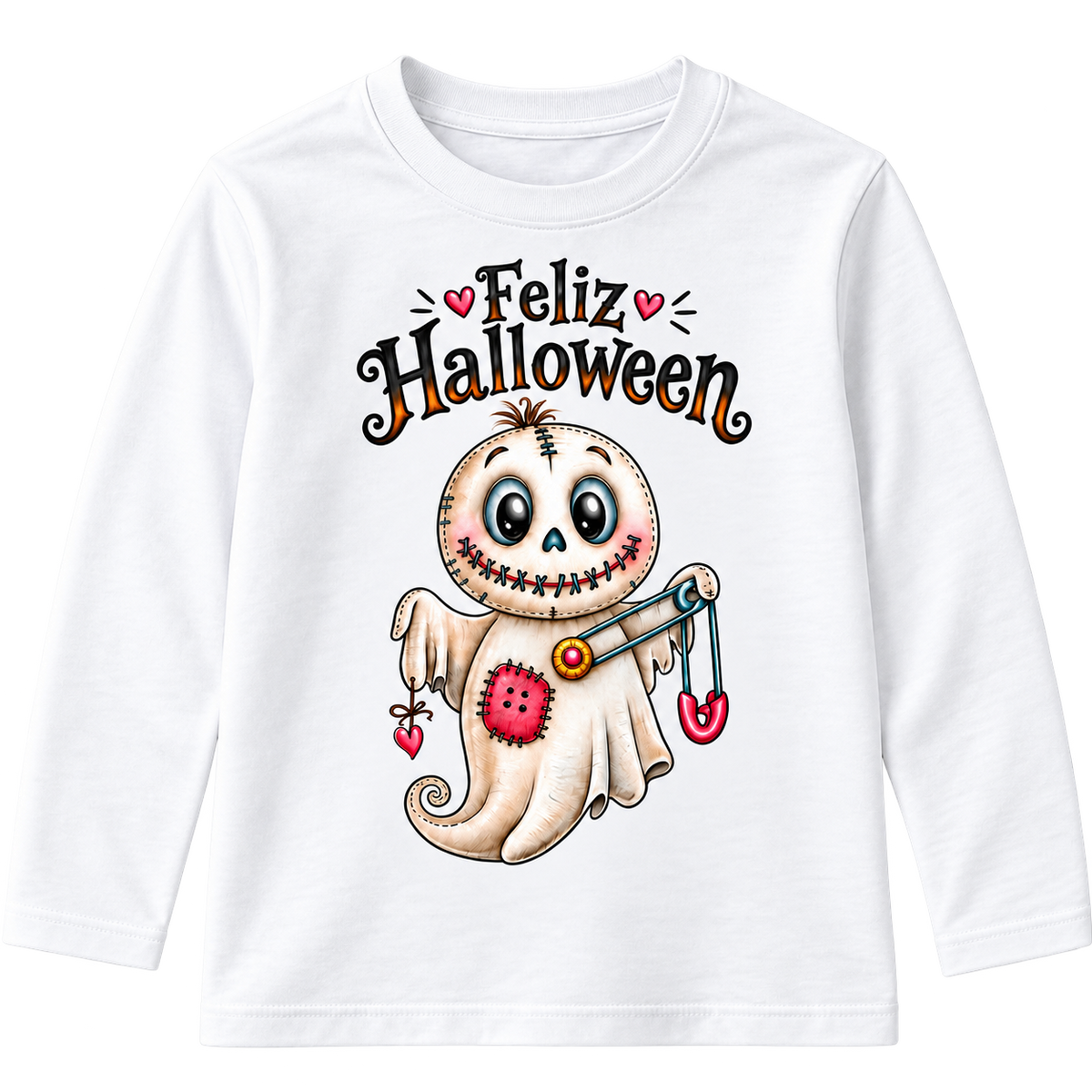 Camisola Infantil Halloween Fantasminha