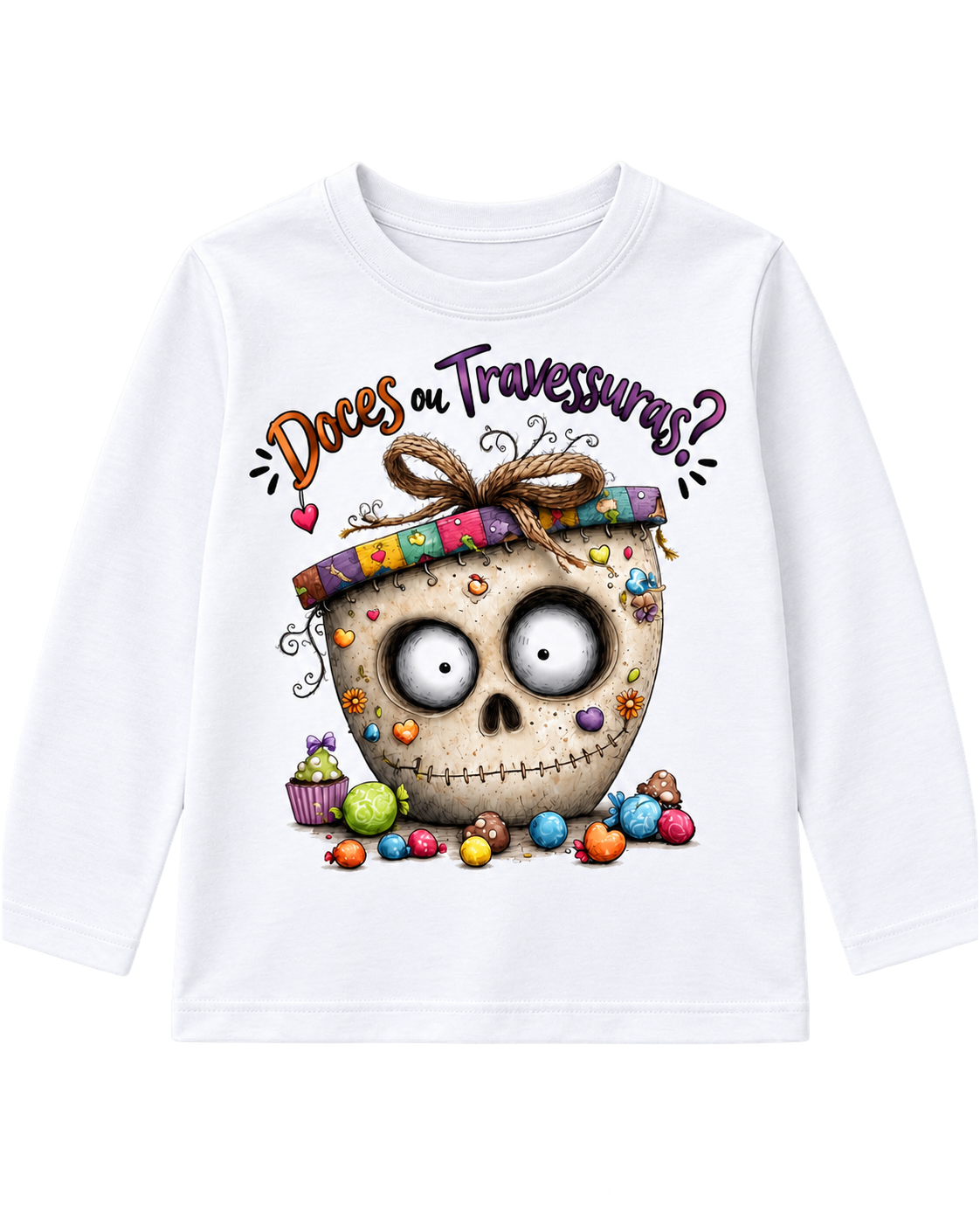 Camisola Infantil Halloween "Doces ou Travessuras?"