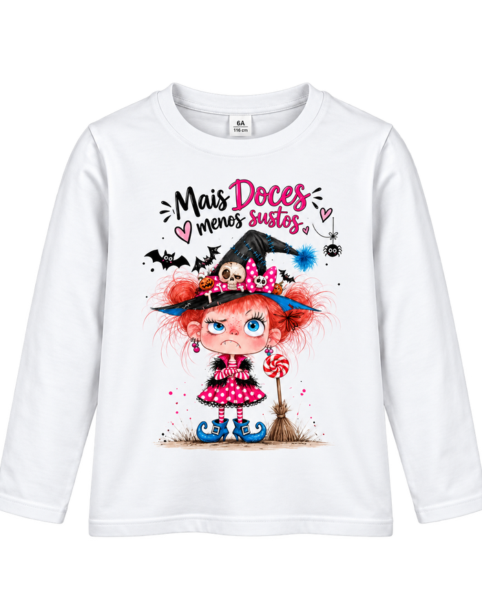 Camisola Infantil Halloween – Mais Doces, Menos Sustos