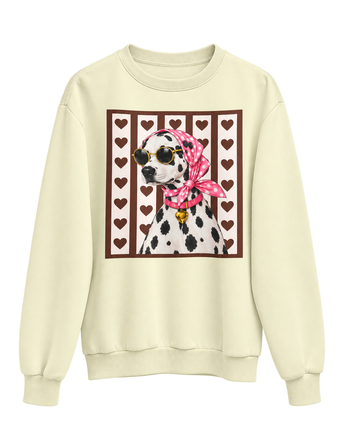 Sweat de Mulher S/ Capuz Dálmata
