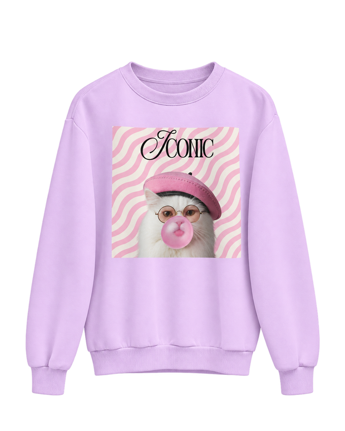 Sweat de Mulher S/ Capuz Gato