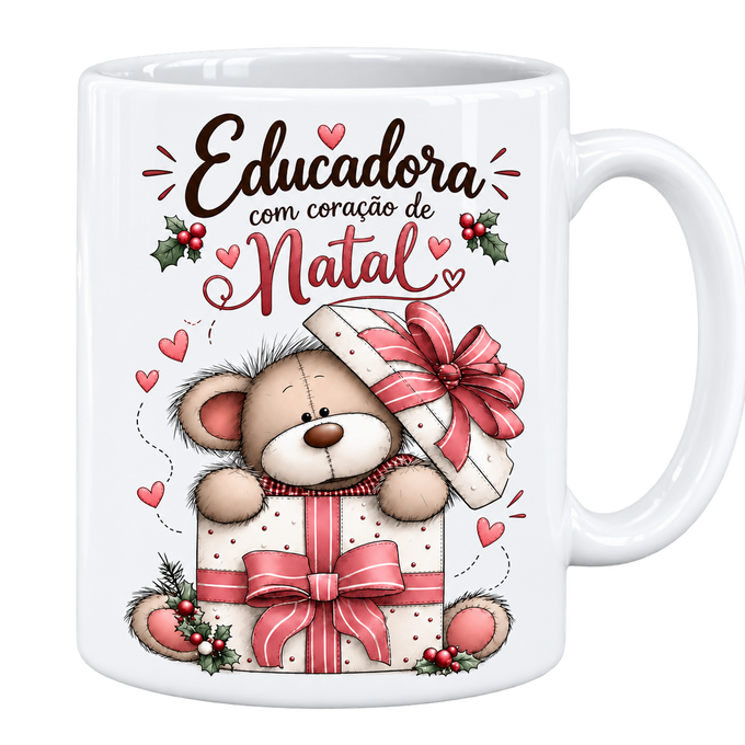 Caneca de Natal Educadora