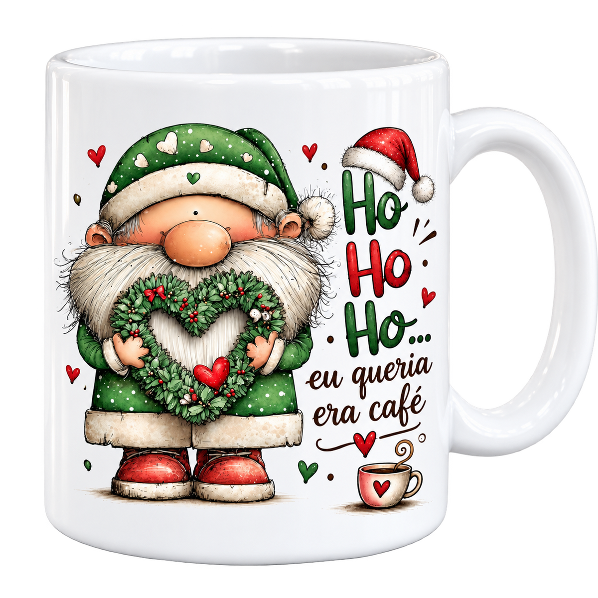 Caneca de Natal – Ho Ho Ho, Eu Queria Era Café