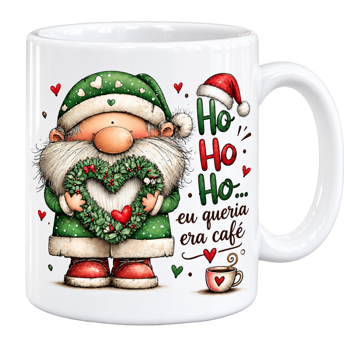 Caneca de Natal – Ho Ho Ho, Eu Queria Era Café