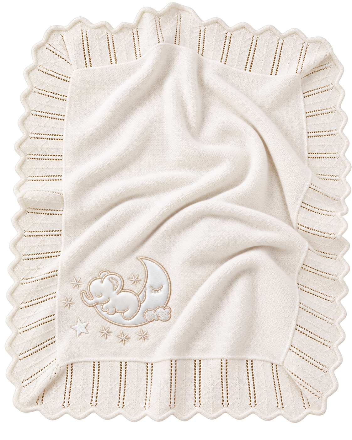 Manta de Bebé Branca Elefante