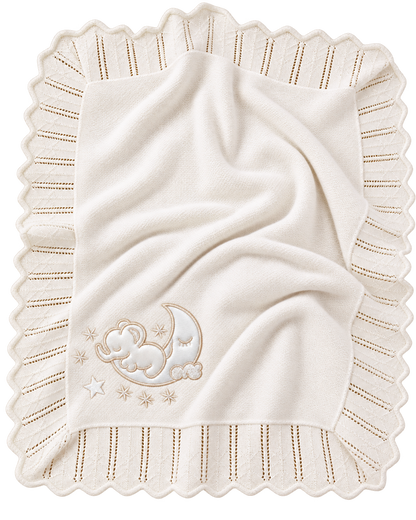Manta de Bebé Branca Elefante