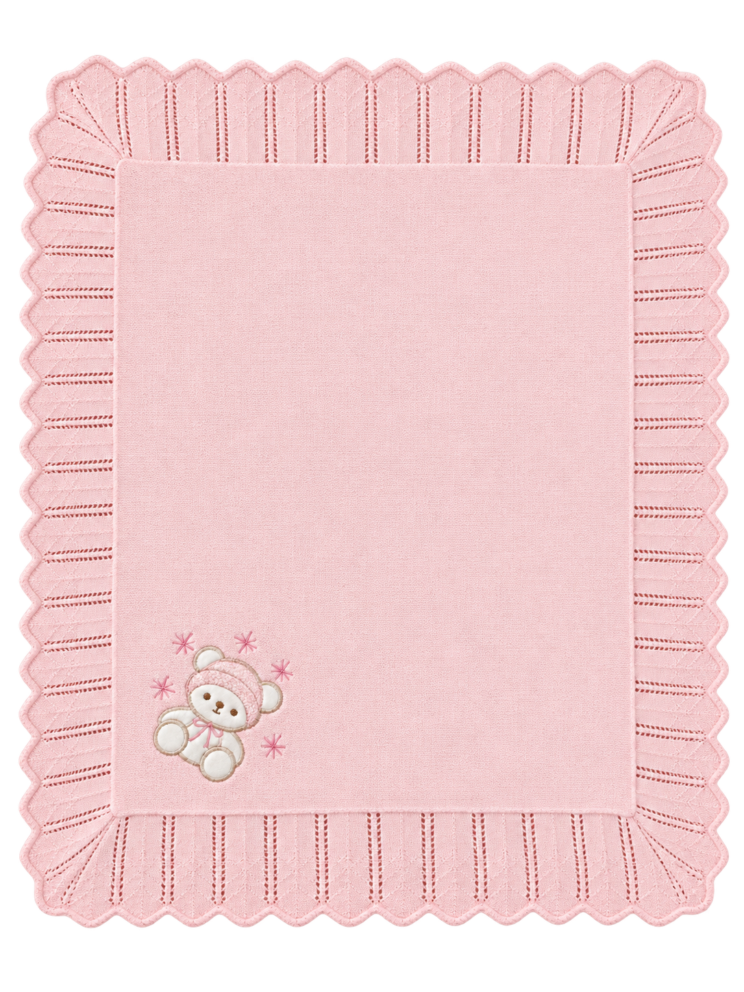 Manta de Bebé Rosa Ursinho