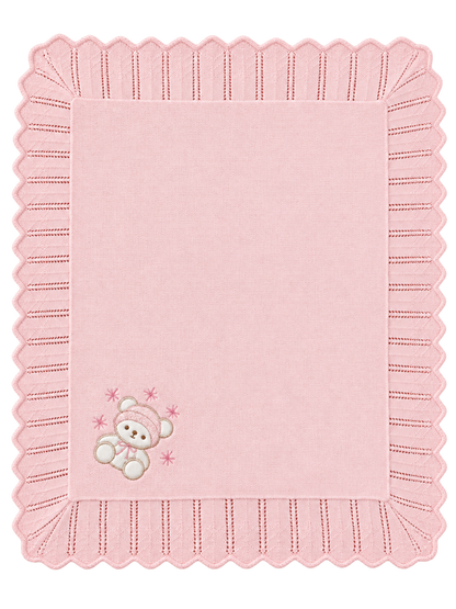 Manta de Bebé Rosa Ursinho