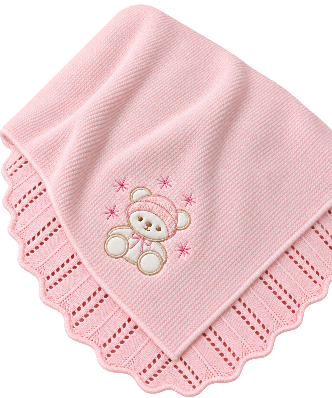 Manta de Bebé Rosa Ursinho