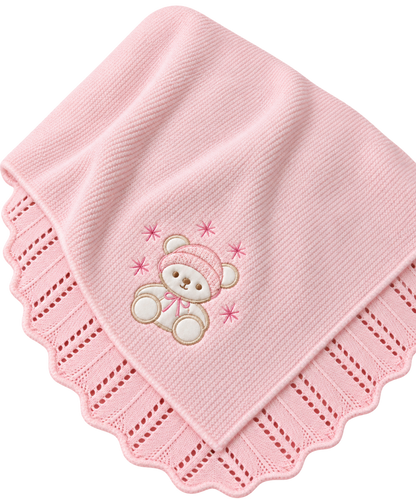 Manta de Bebé Rosa Ursinho