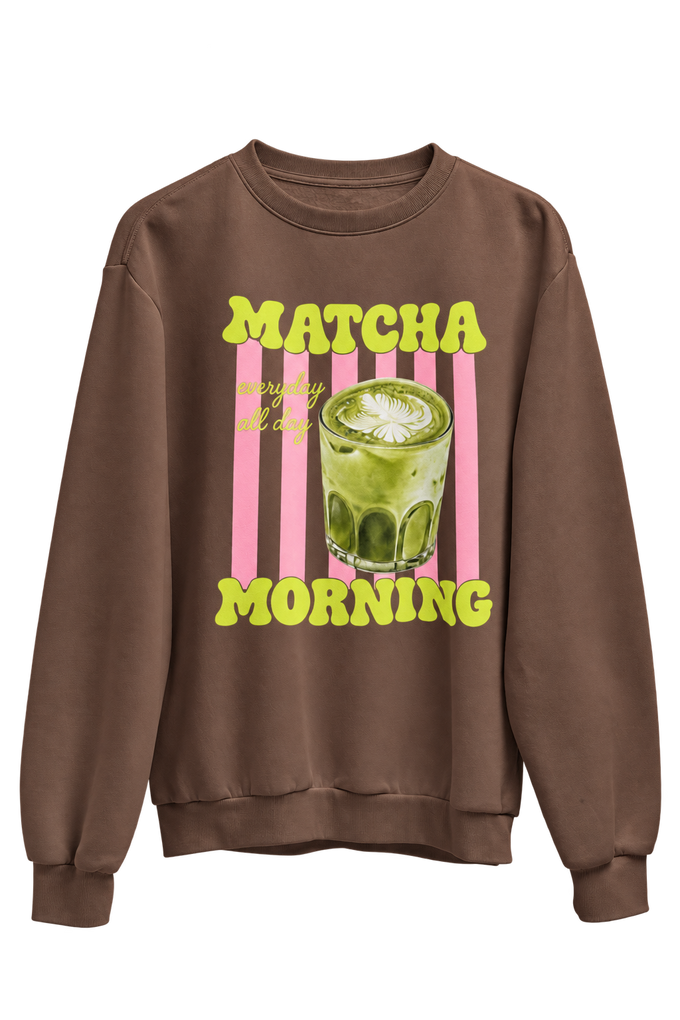 Sweat Adulto S/ Capuz – Matcha Morning