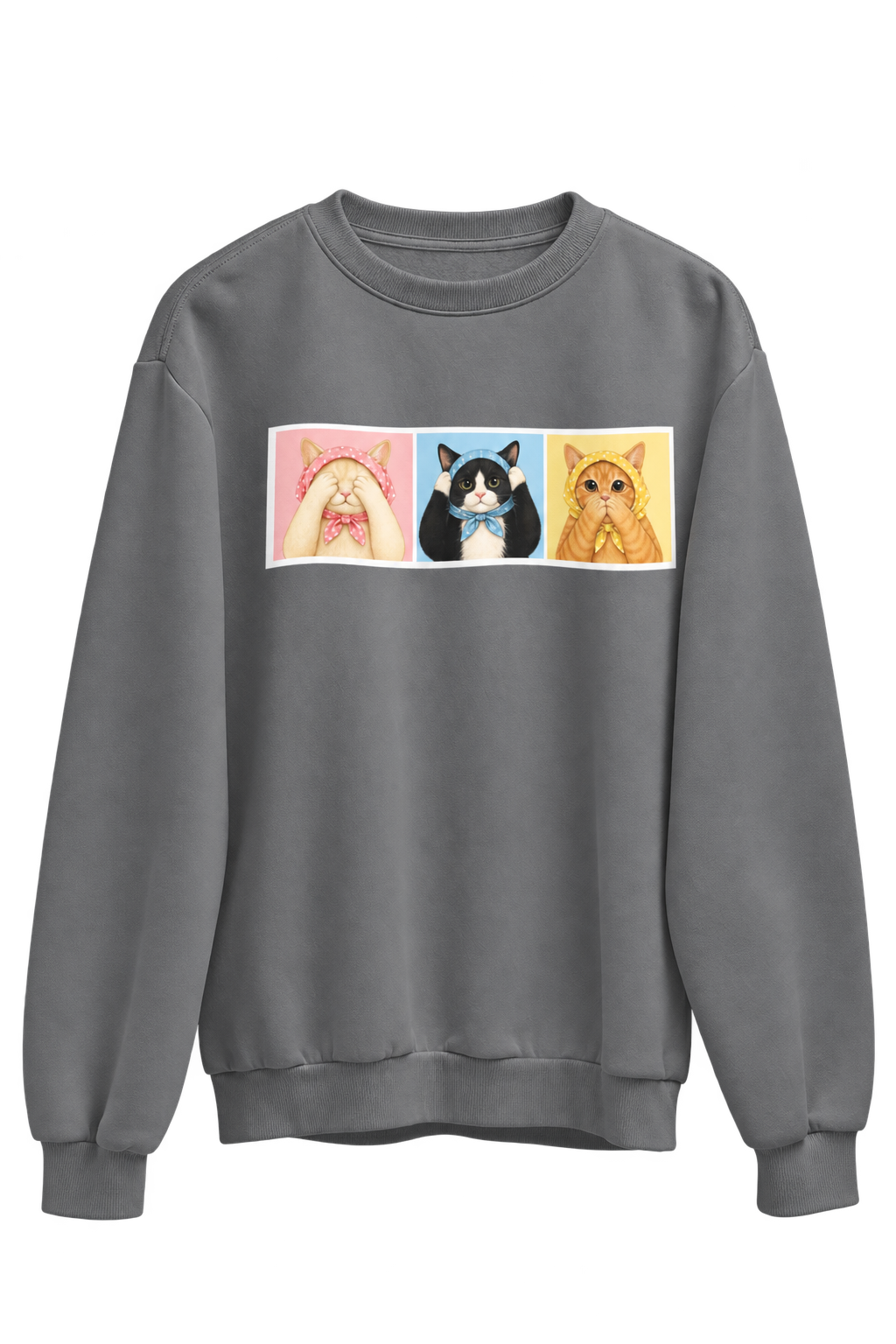 Sweat Adulto S/ Capuz – Três Gatos