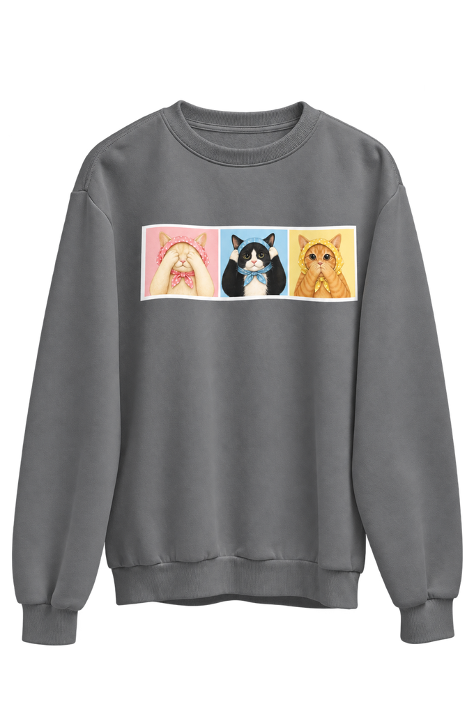Sweat Adulto S/ Capuz – Três Gatos