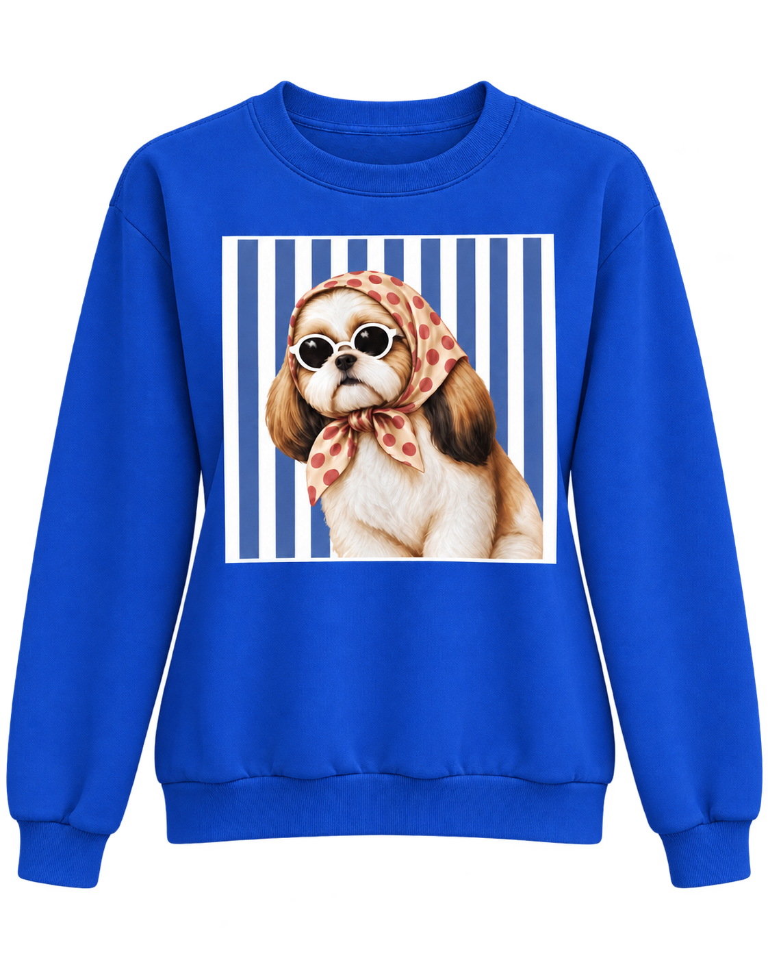 Sweat de Mulher S/ Capuz Cão com Óculos