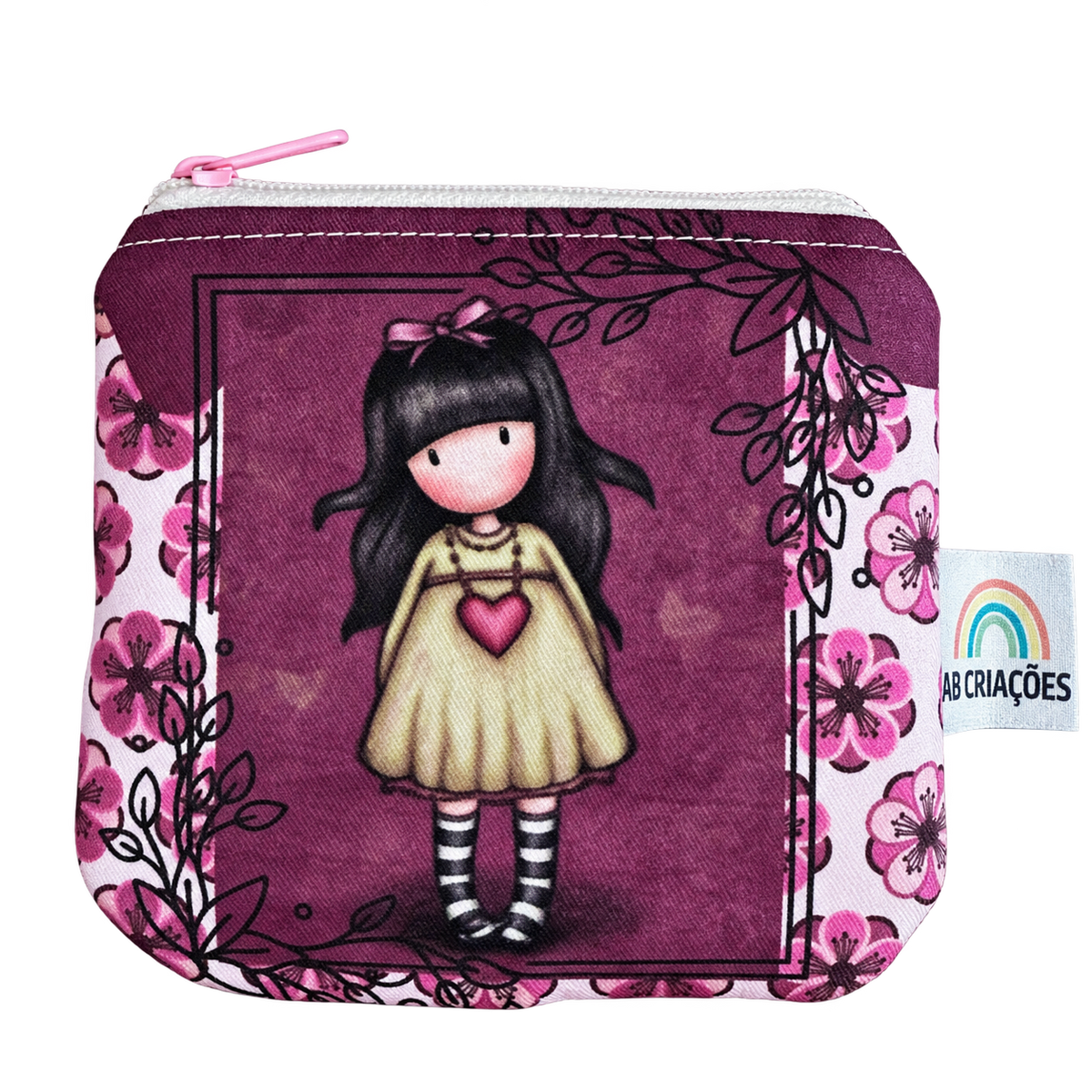 Porta-moedas Boneca Floral