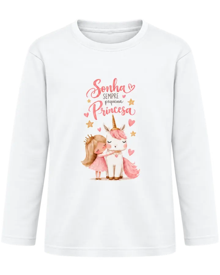 T-shirt de Manga Comprida Criança Sonha