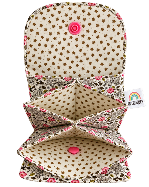 Conjunto Carteira + Porta-Chaves em Tecido