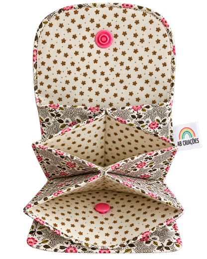 Conjunto Carteira + Porta-Chaves em Tecido