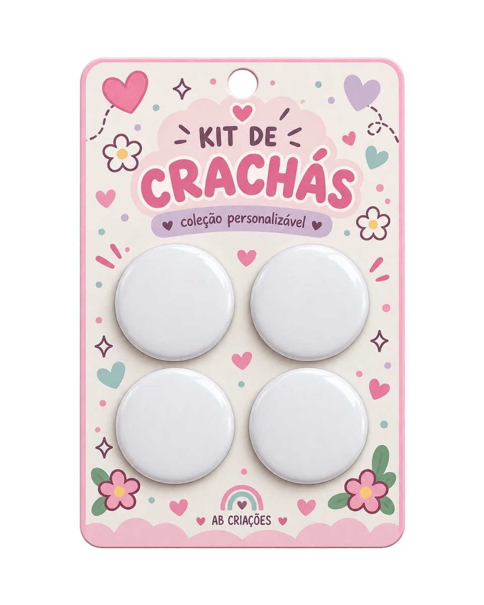 Pack Sortido de Crachás Personalizável