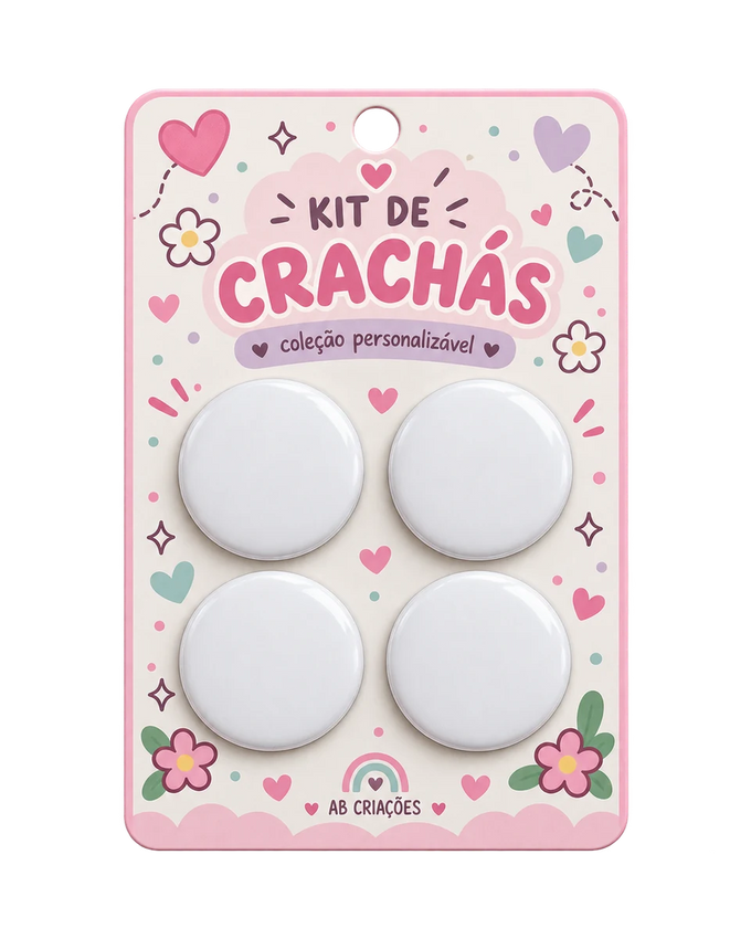 Pack Sortido de Crachás Personalizável